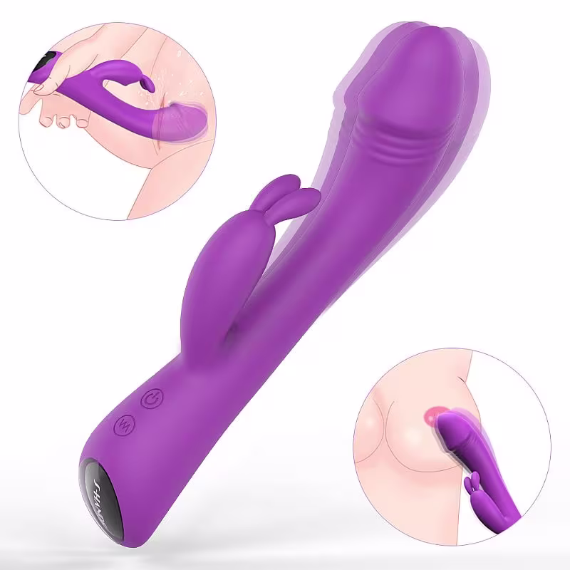 Vibrador de Ponto G e Clitóris Baby Bunny S-Hande - Roxo
