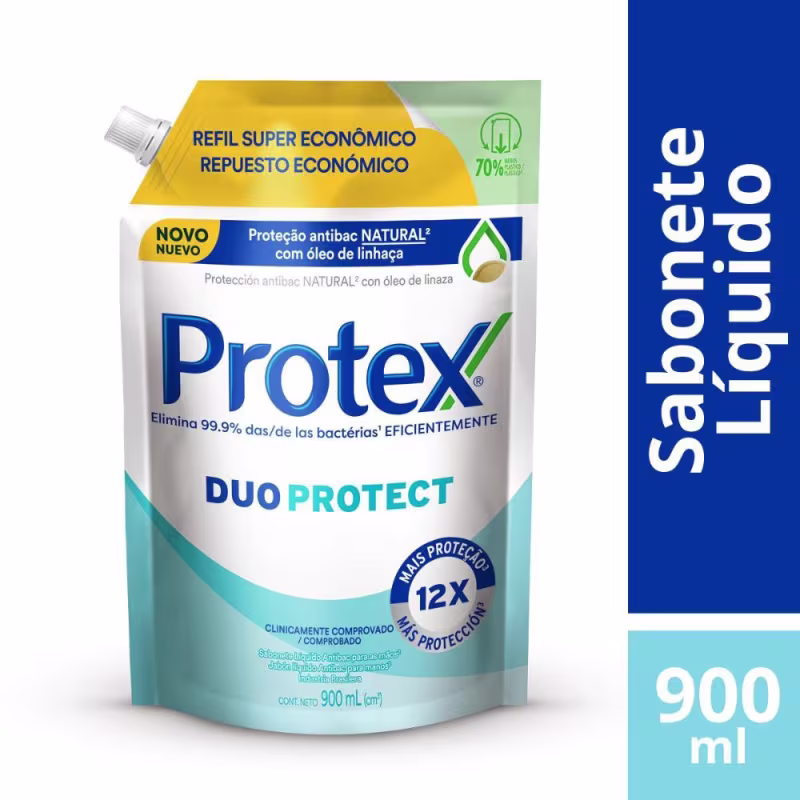 Sabonete Líquido Protex Duo Protect para as Mãos 900ml