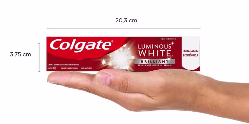 Creme Dental Clareador Colgate Luminous White Brilliant Mint 140G