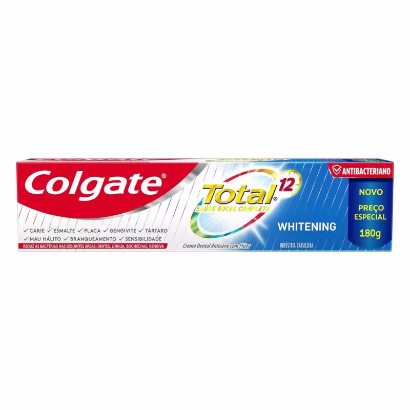 Creme Dental Colgate Total 12 Whitening 180g