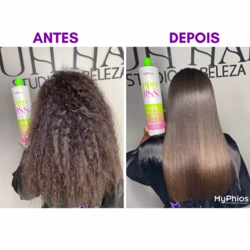 kit MyPhios Pro Liss 3D Progressiva Sem Formol 2x1L