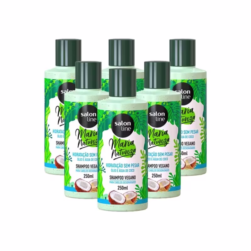 Kit Salon Line Maria Natureza Hidratação Sem Pesar Sexteto. 6 unidades.