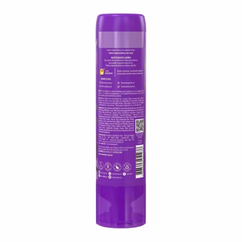 Combo Matizador Loiros Shampoo + Máscara + Condicionador Meu Liso Salon Line