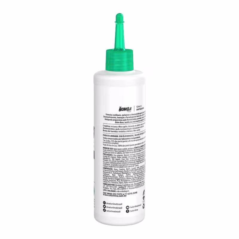 Kit com 2 Tônicos Crescimento Acelerado e Antiqueda + Máscara de Hidratação SOS Bomba Salon Line