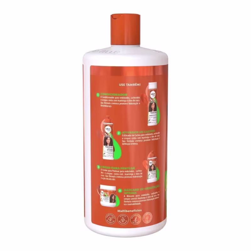 Kit Duplinha SOS Cachos Coco com Creme de pentear 1kg Salon Line