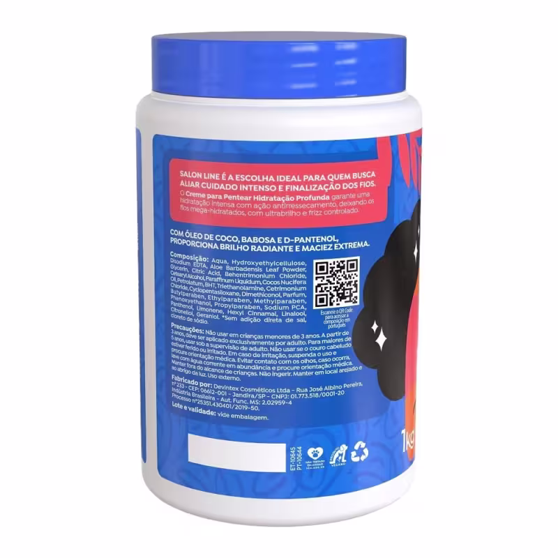 Kit Hidratados e Volumosos com 3 cremes para pentear 1kg Salon Line