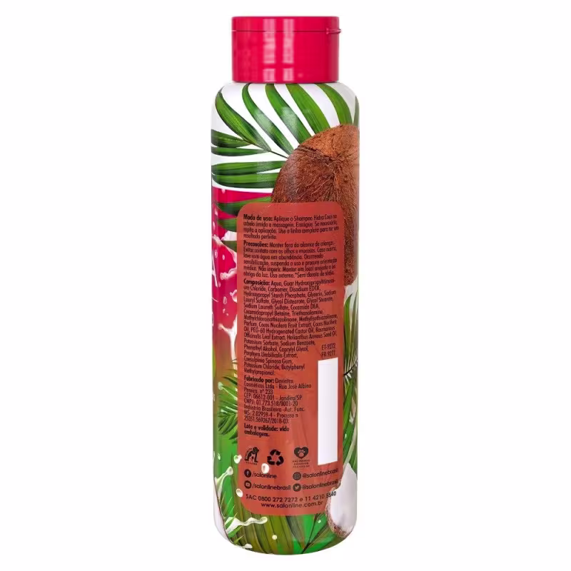 Kit Hidratação com Protetor Solar para Cabelos Hidra Coco Salon Line