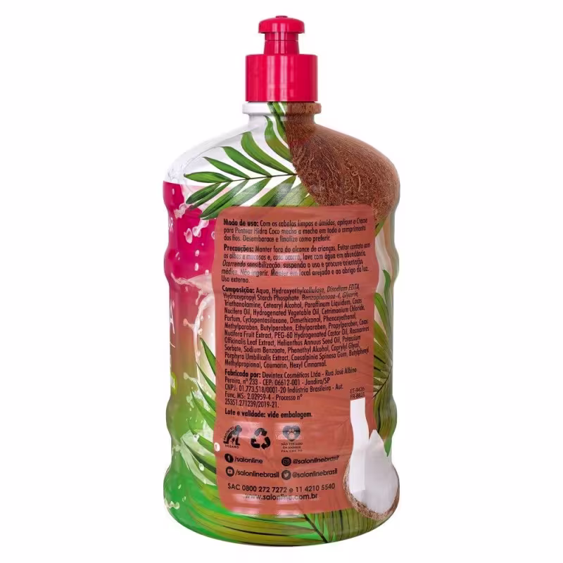 Kit Hidratação com Protetor Solar para Cabelos Hidra Coco Salon Line