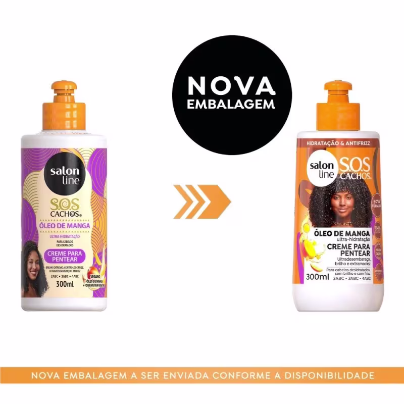 Kit SOS Cacho Óleo de Manga com Ativador de Cachos e Creme para Pentear