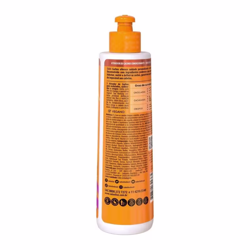 Kit SOS Cacho Óleo de Manga com Ativador de Cachos e Creme para Pentear