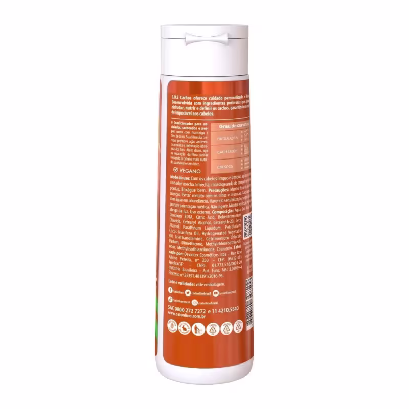 Kit SOS Cachos Coco 2 Shampoos + 2 Condicionadores + Creme de Pentear 1kg + Máscara Salon Line