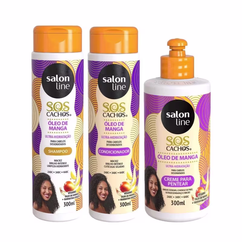 Kit SOS Cachos Óleo de Manga com Creme para Pentear