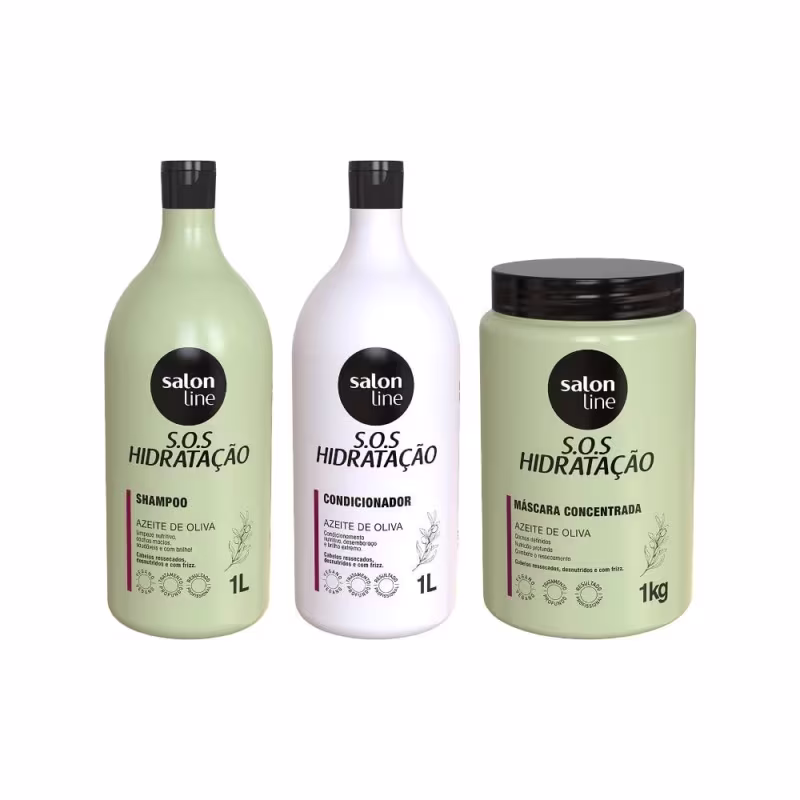 Kit SOS Hidratação Ultra Cachos com Máscara de Hidratação Salon Line