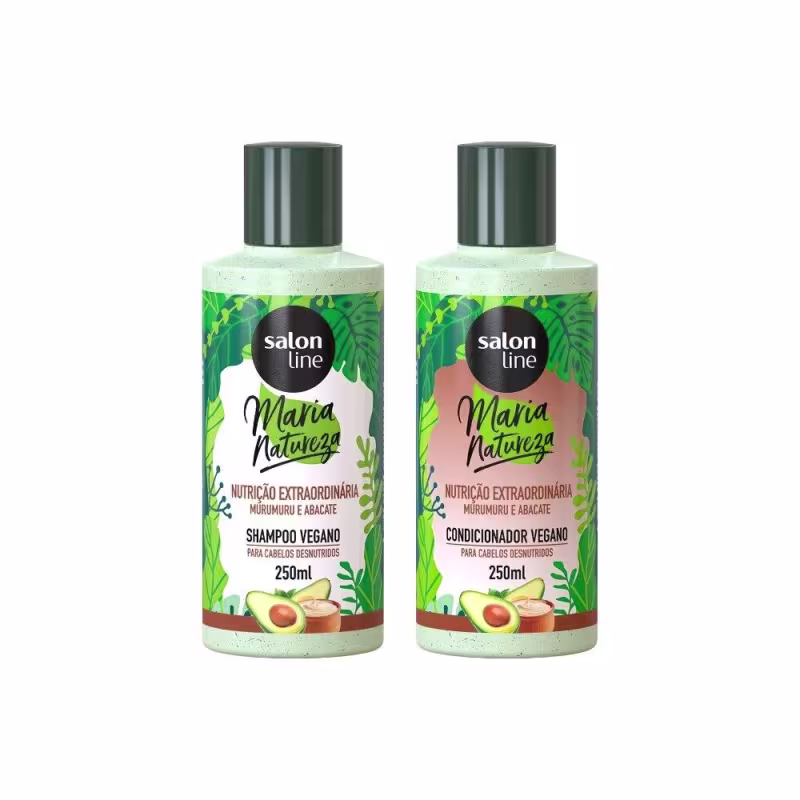 Shampoo + Condicionador Maria Natureza Nutrição Extraordinária Salon Line, de 250ml cada