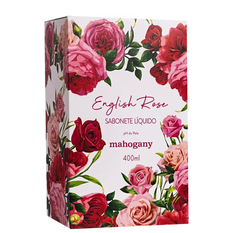 Sabonete Líquido Corporal Mahogany English Rose, 400ml.