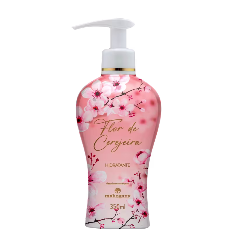 Loção Hidratante Corporal Mahogany Flor de Cerejeira, 350ml.