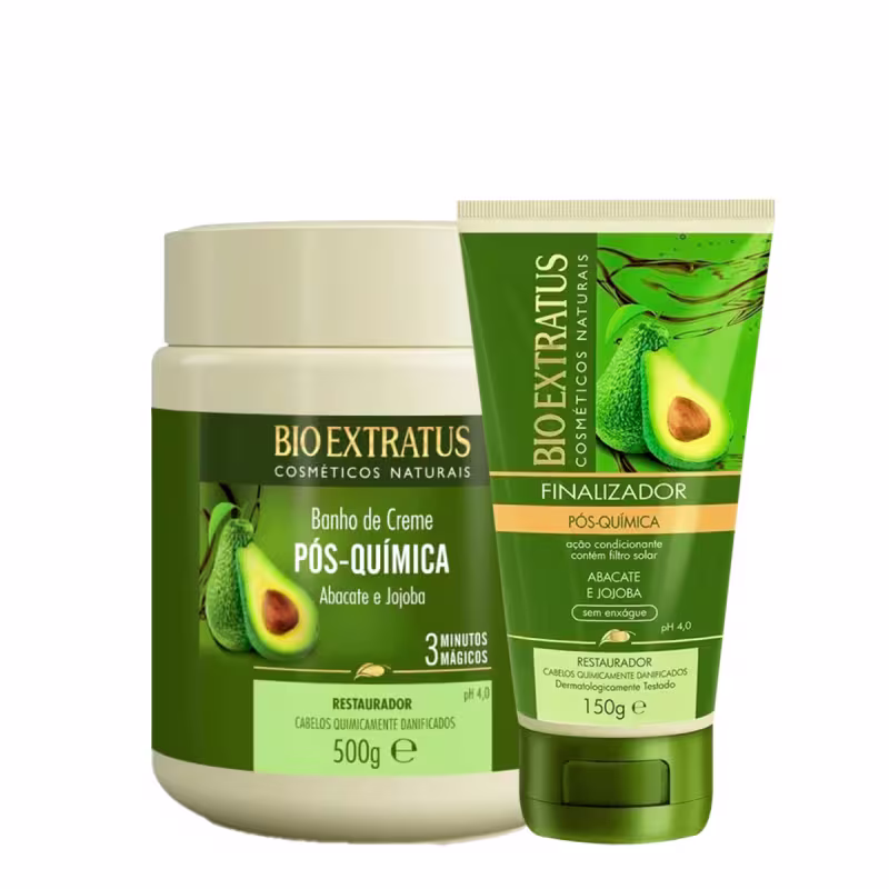 Kit Bio Extratus Pós-Química Banho de Creme e Finalizador (2 produtos)