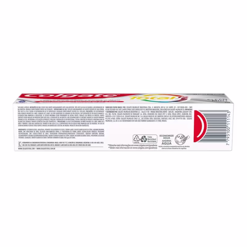Kit 12 Cremes Dentais Colgate Total 12 Clean Mint 90g cada