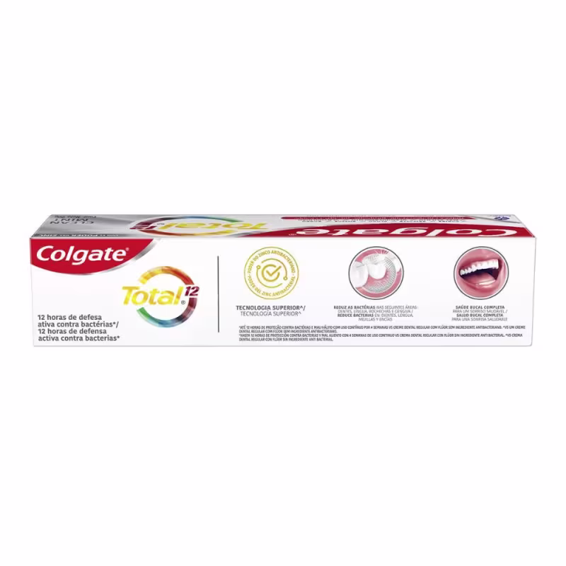 Kit 12 Cremes Dentais Colgate Total 12 Clean Mint 90g cada