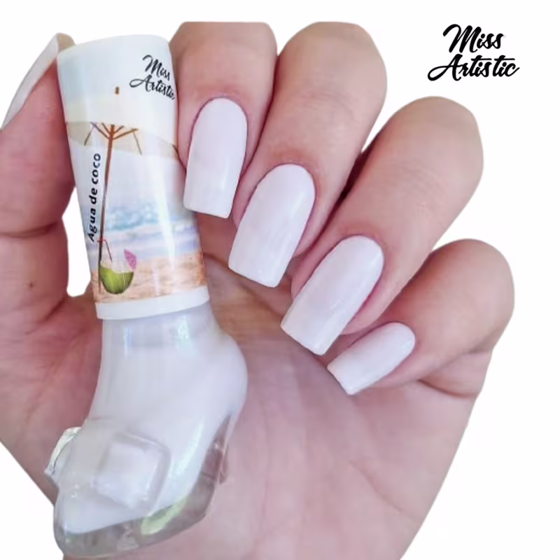 Miss Artistic Sapatinho Verão 40 Graus Água de Coco - Esmalte Cremoso 6,5ml