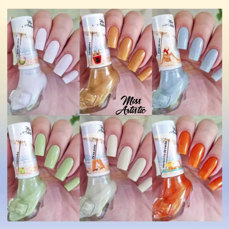 Miss Artistic Sapatinho Verão 40 Graus Pé na Areia - Esmalte Cremoso 6,5ml
