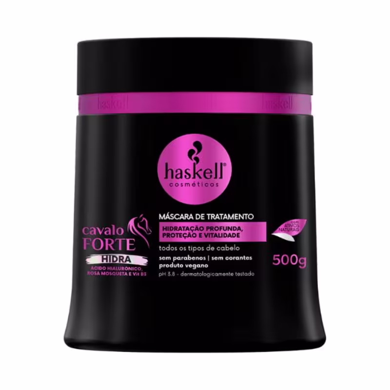 Kit Máscaras Cavalo Forte Hidra + Cavalo Forte + Infusão de Óleos Haskell - 500g / Cabelos Ressecados