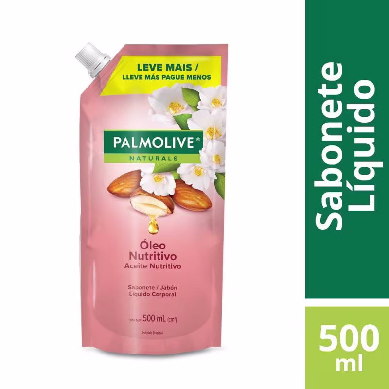 Refil Sabonete Líquido Palmolive Naturals Camélia e Óleo de Amendôas 500ml