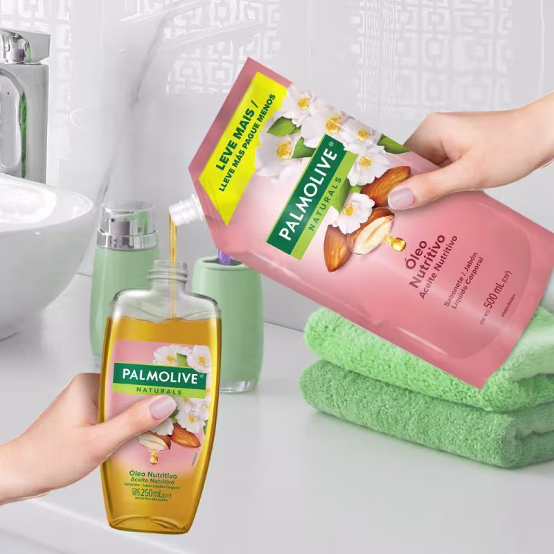 Refil Sabonete Líquido Palmolive Naturals Camélia e Óleo de Amendôas 500ml