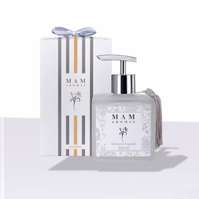 Sabonete Líquido Bamboo Embalagem Vidro MAM Aromas 350ml