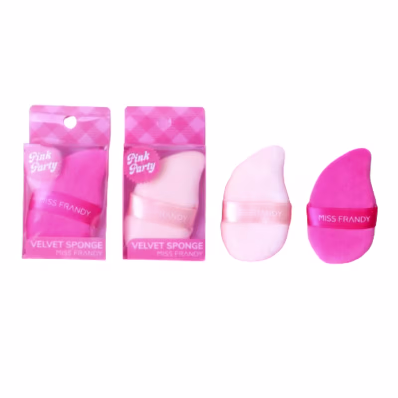 Miss Frandy Kit 2 Esponjas para Maquiagem formato manga Linha Pink Party E23-0430
