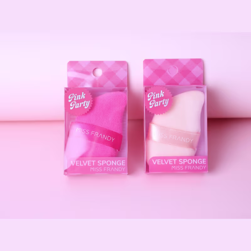 Miss Frandy Kit 2 Esponjas para Maquiagem formato manga Linha Pink Party E23-0430