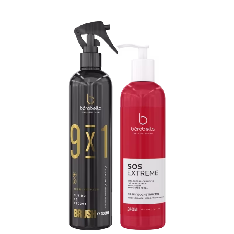 Borabella Fluido Escova Brush 300ml + SOS Reconstructor 240ml