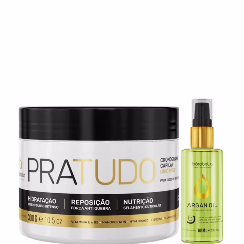 Borabella Máscara Pratudo 300g + Óleo de Argan 60ml