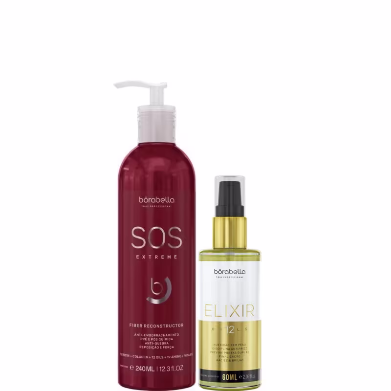 Borabella SOS Extreme Reconstrutor + Elixir 12 Óleos 60ml