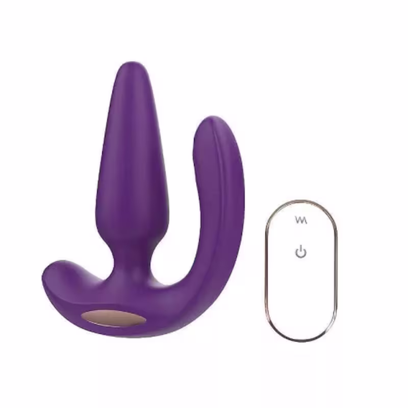 Plug Anal Vibratório S-Hande Medea com Controle Roxo, 1 produto.