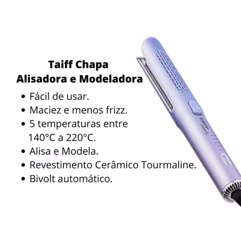 Chapa Alisadora e Modeladora Fox3 Taiff Bivolt