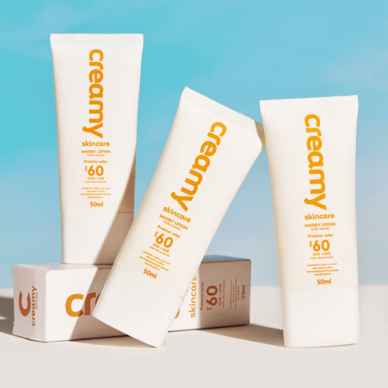 Kit Creamy Watery Lotion FPS 60 e Escova de Limpeza Facial 2 em 1 (2 produtos)