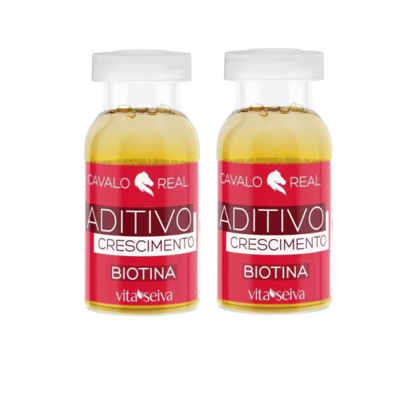 Kit Vita Seiva Cavalo Real Aditivo Crescimento Biotina (2 Unidades)