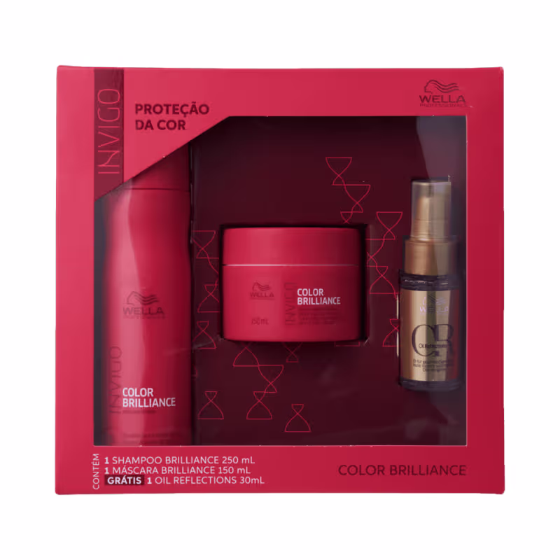 Kit Wella Professionals Invigo Color Brilliance + Oil Reflections Caixa (3 Produtos)