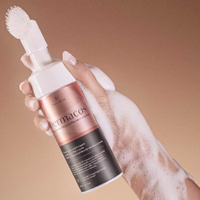 Dermacos Espuma de Limpeza,Tulipia, Ação Rejuvenescedora Ultrassuavizante 150ML