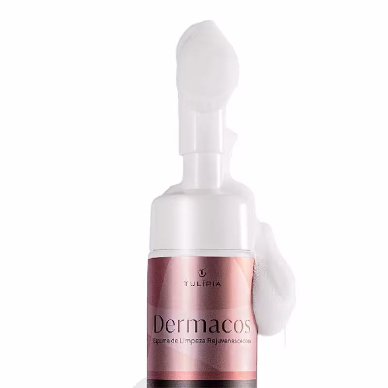 Dermacos Espuma de Limpeza,Tulipia, Ação Rejuvenescedora Ultrassuavizante 150ML