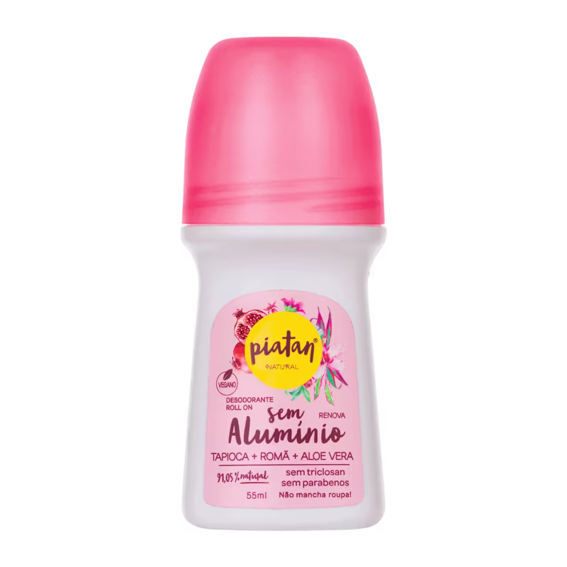 Desodorante Roll-On Renova 55ml Piatan proteção natural contra odores