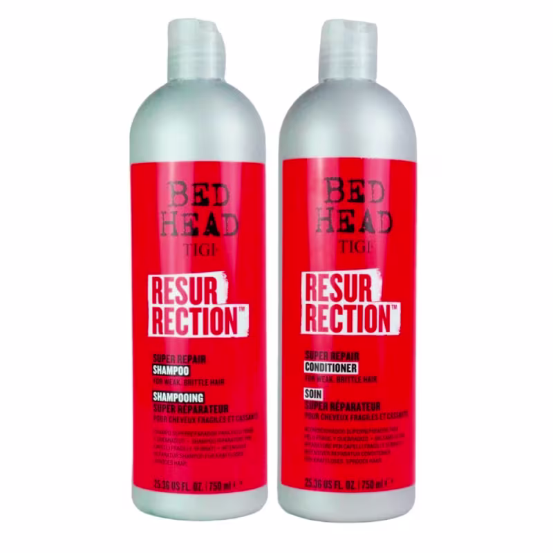 Kit TIGI Bed Head Resurrection Shampoo 750ml + Condicionador 750ml + After Party 100ml