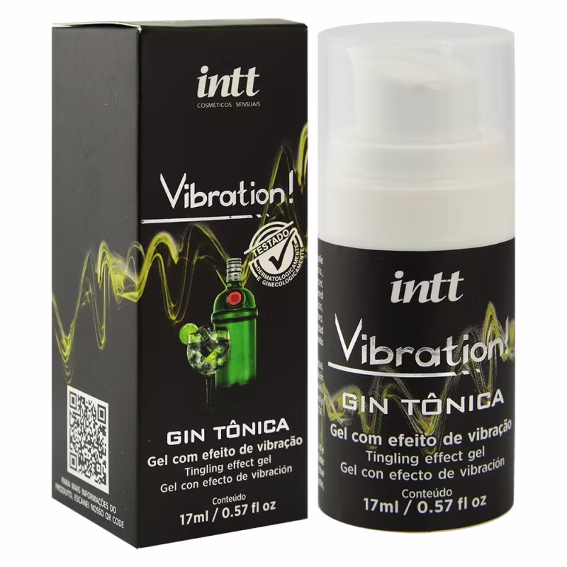 Gel Efeito Vibração Intt Vibration 17ml Sabor Gin Tônica Sex Shop