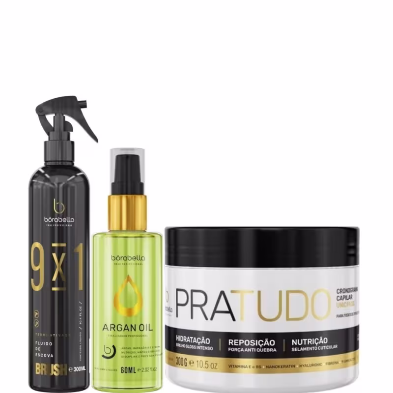 Borabella Fluido Brush 300ml + Argan 60ml + Pratudo 300g