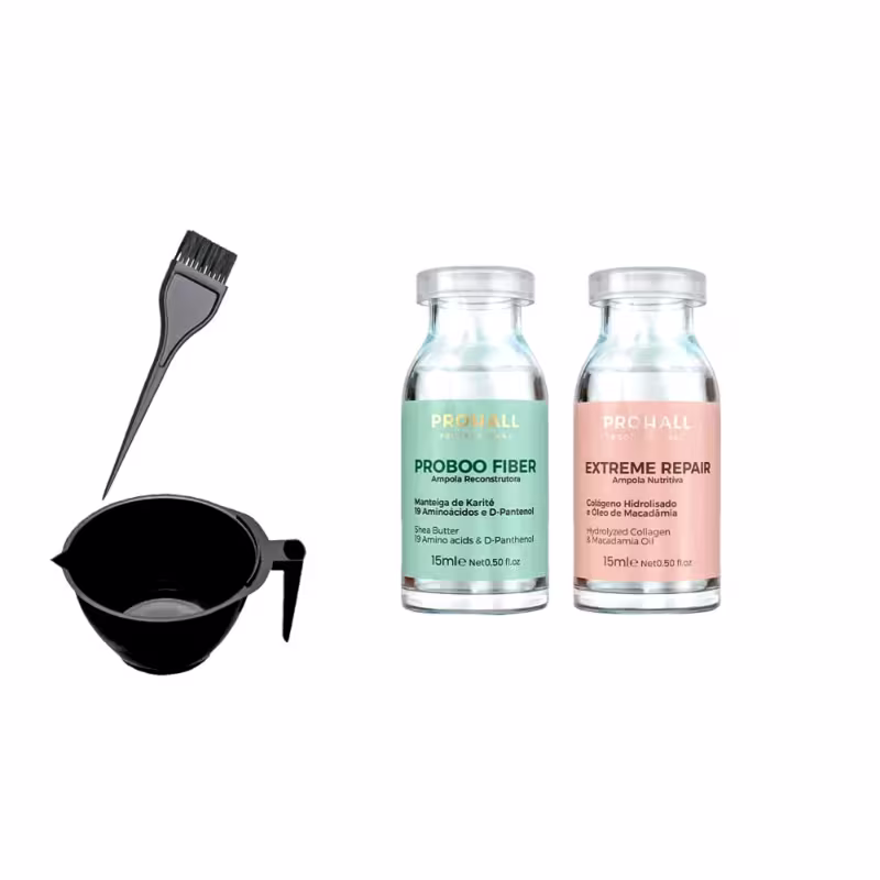 Kit Prohall Ampola Proboo Repara + Extreme Nutrição +cumbuca