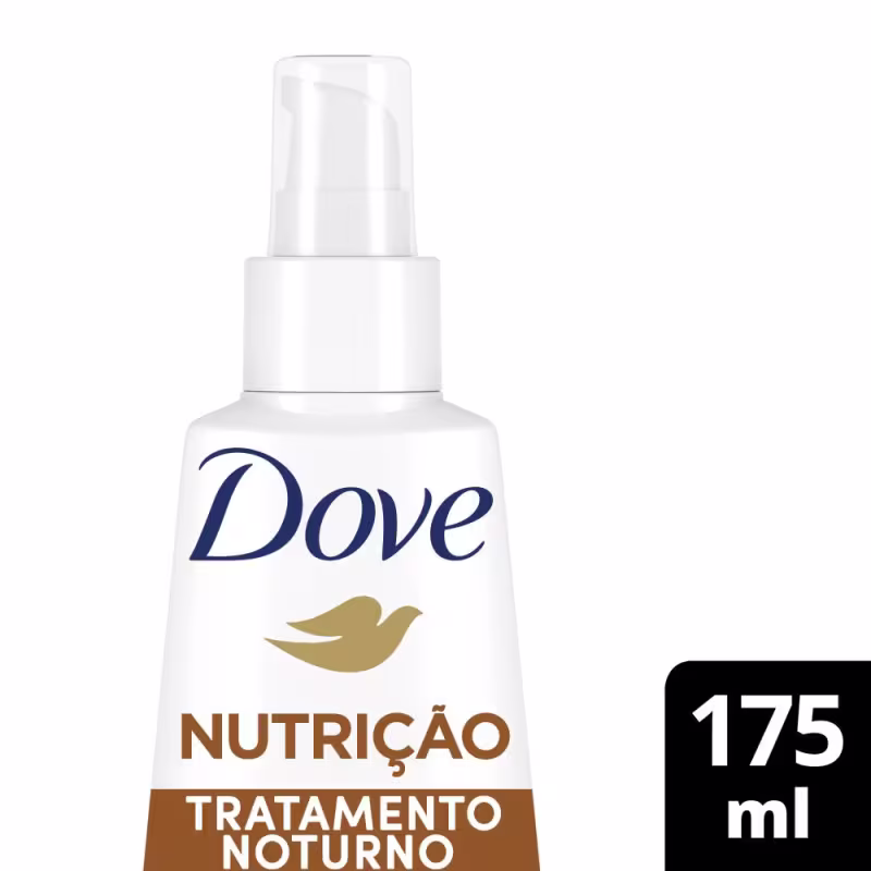 A imagem mostra a embalagem do produto Tratamento Noturno da marca Dove.
