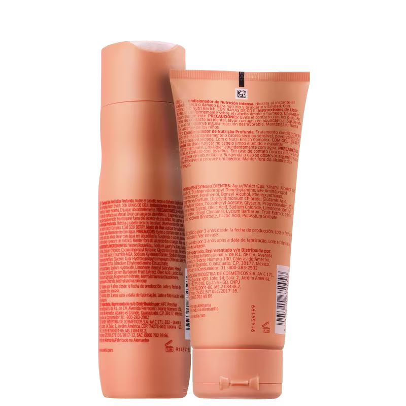 A imagem mostra o verso dos produtos com informações mais detalhadas dos produtos.