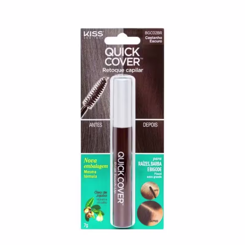 Máscara de Retoque Capilar Brush-in | Kiss New York  - Castanho Escuro