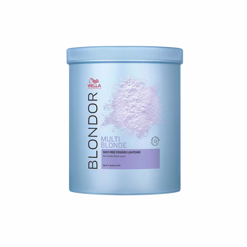 Produto de clareamento capilar em pó da linha Blondor da Wella Professionals.